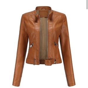 Allthemen faux leather jacket. Women’s size XL.